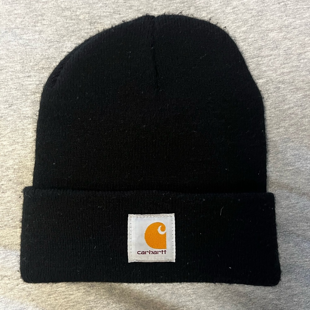 Carhartt Black Knit Cuffed Beanie (BOGO Offer)